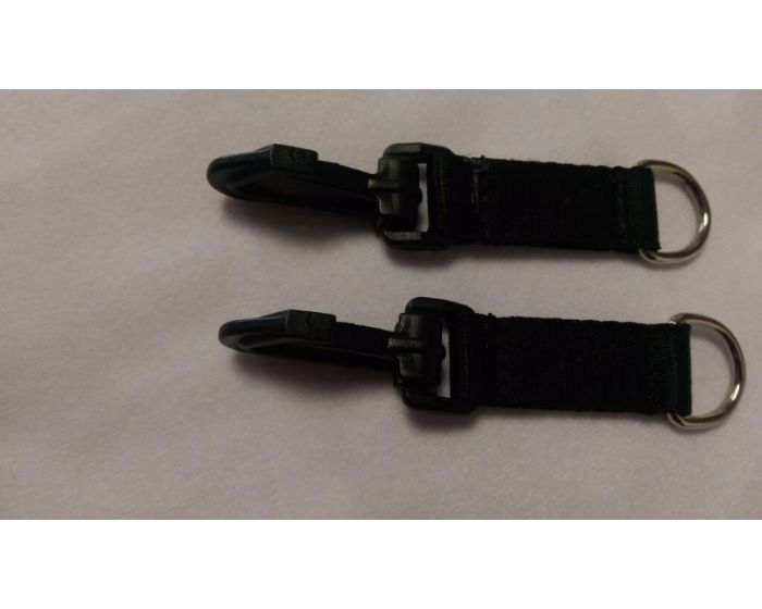 Bucas Belly Pad Extender Strap Metal Pairs Black main product photo