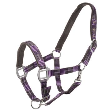 MHS Halter Check Purple Pony
