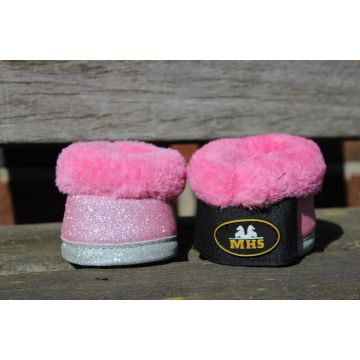 MHS Vysoké boty "Glitter" Pony Růžový / Stříbrný